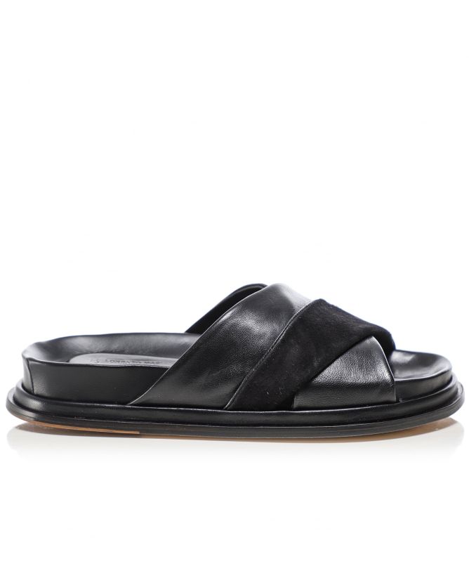 Lorenzo Masiero Leather Crossover Sandals