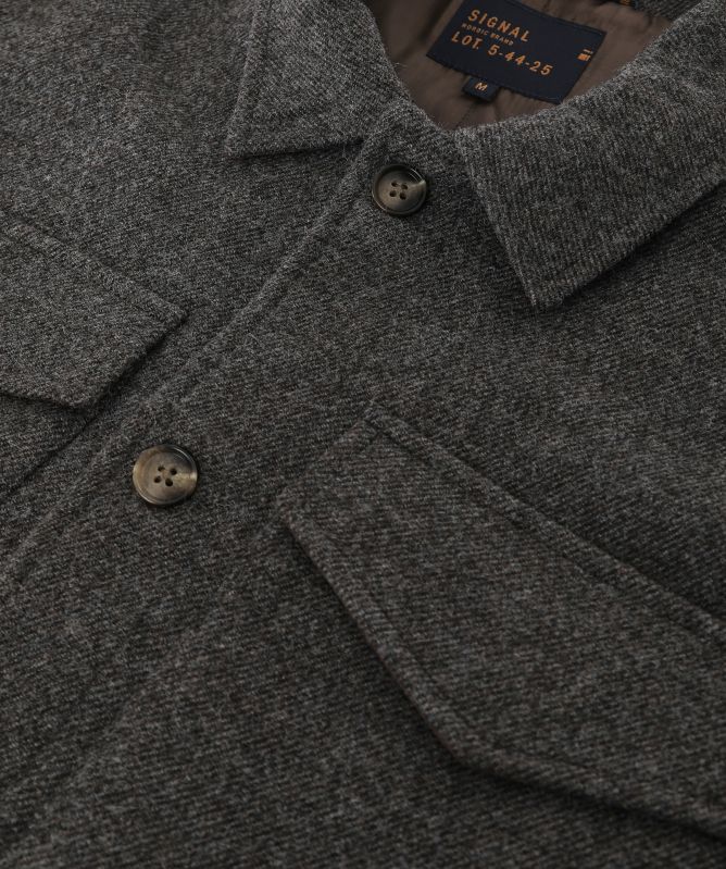Signal Textured Button-Up Overshirt