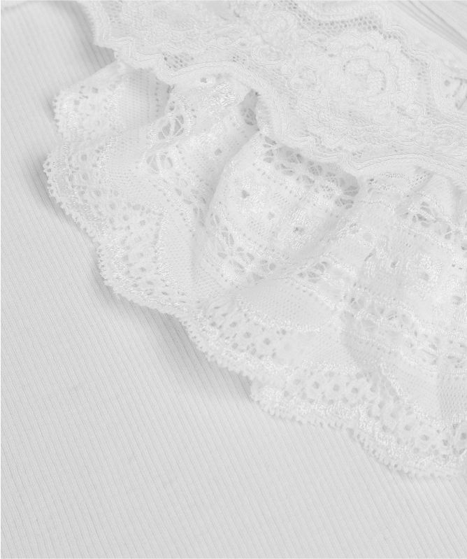 Rosemunde Benita Silk Blend Lace Trim Gypsy Top
