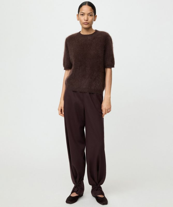Soft Goat Brushed Short Sleeve Cashmere Jumper