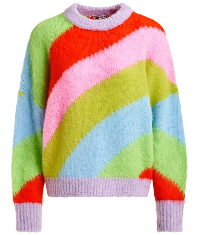 Essentiel Antwerp Jolor Intarsia Knit Striped Jumper