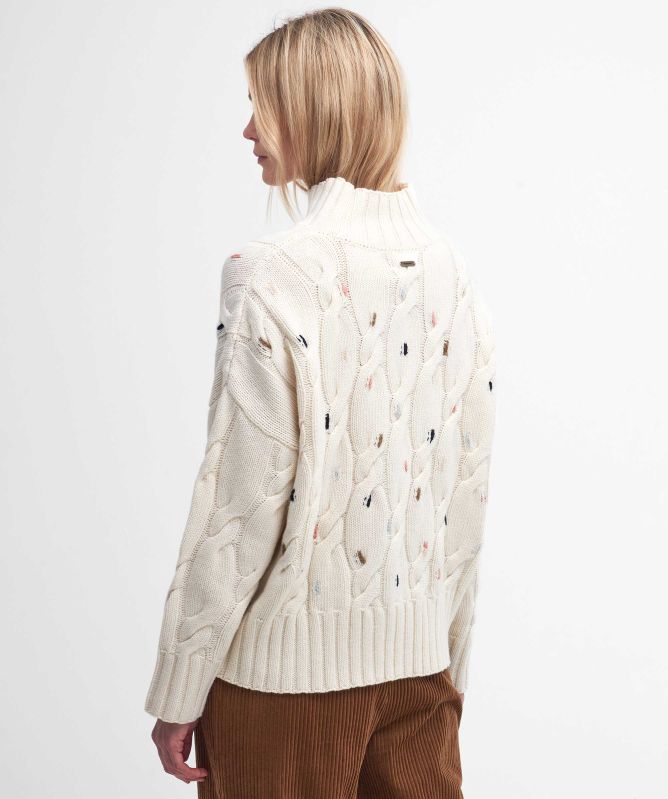 Barbour Fleur Cable-Knit Jumper