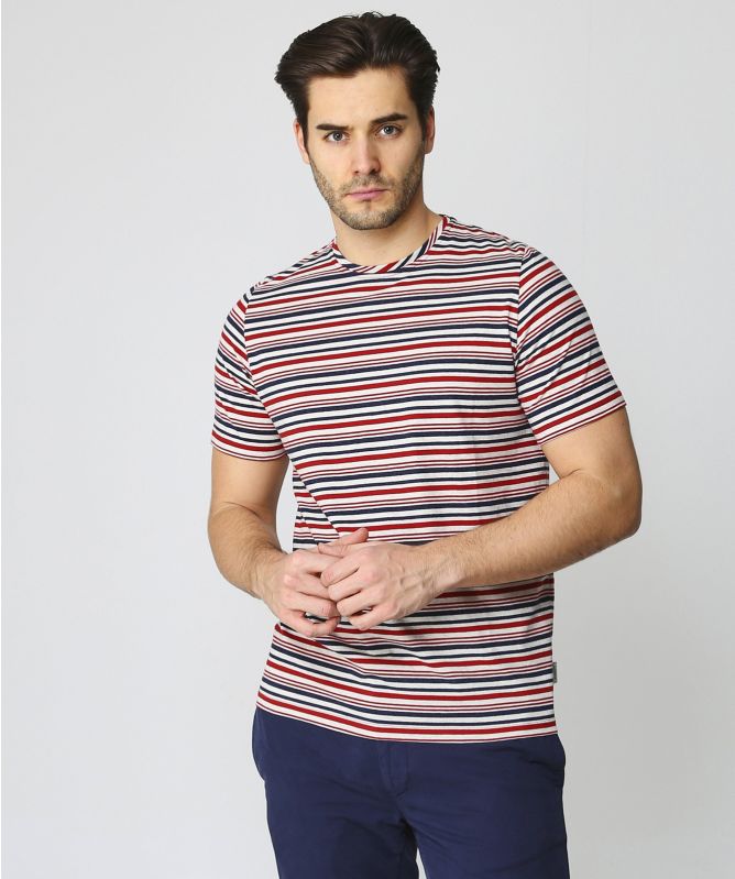 Crew Neck Striped Conduit T-Shirt