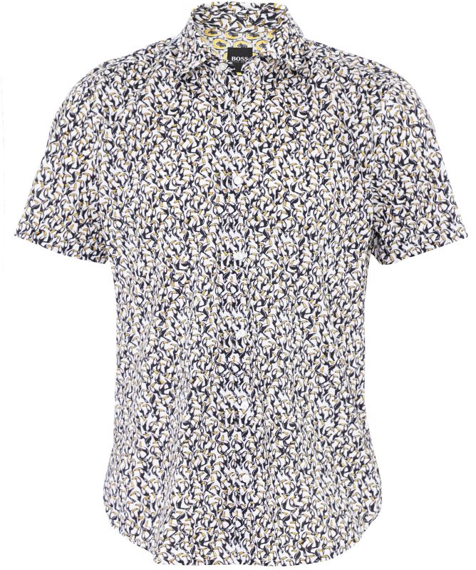 BOSS Regular Fit Bird Print Rash Shirt