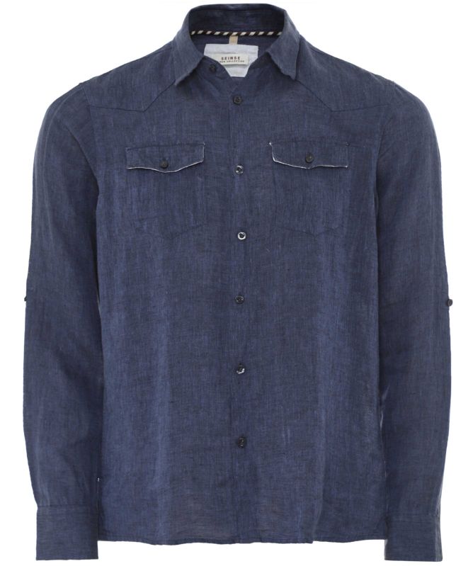 Seinse Long-Sleeve Linen Shirt