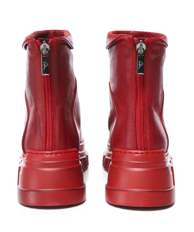 Lofina Leather Fold Over Ankle Boots