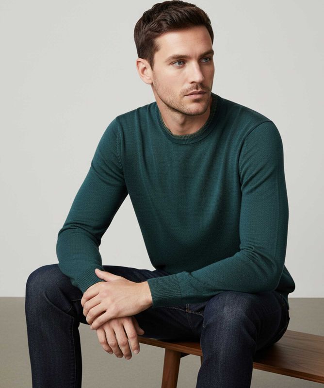 Paul Smith Merino Contrast Collar Jumper