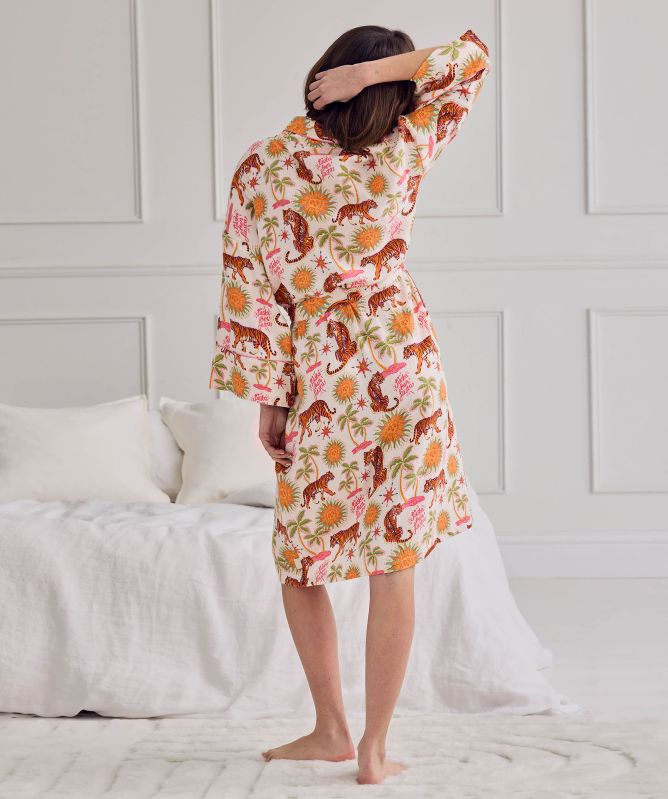 Chelsea Peers Siesta Tiger Print Dressing Gown