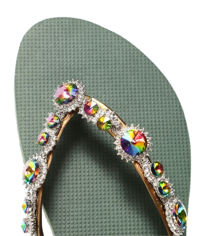 Uzurii Marilyn Crystal Flip Flops