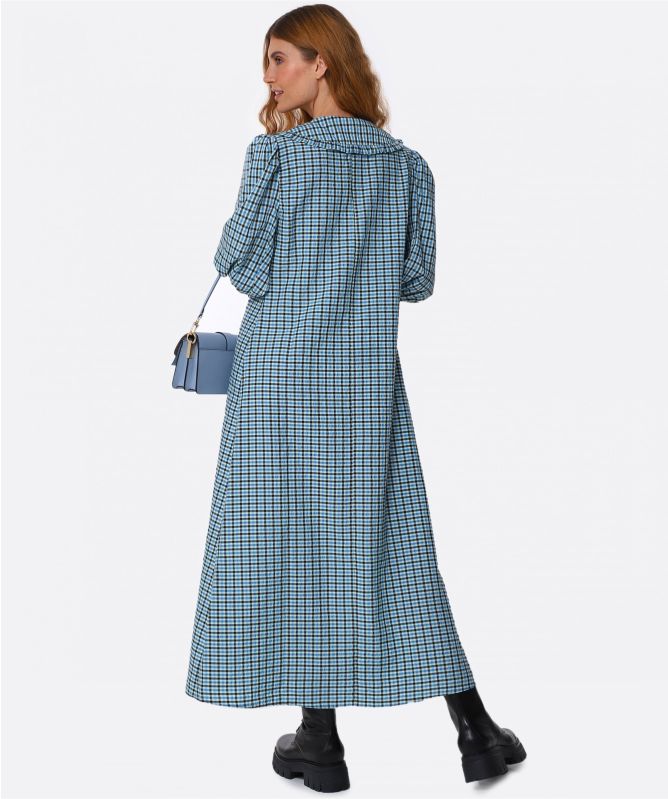 RIXO Liudmyla Button Seersucker Dress
