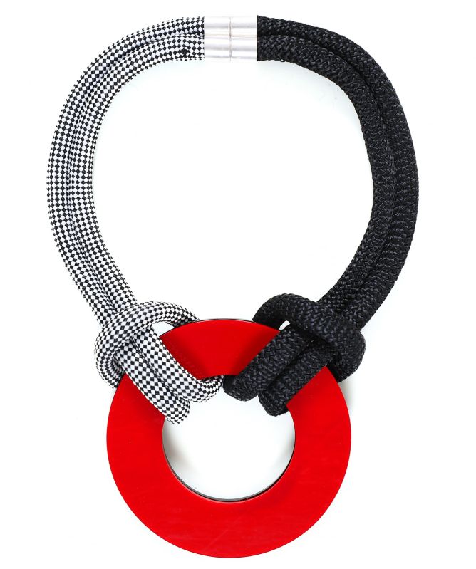 Christina Brampti Plexiglass Circle Necklace