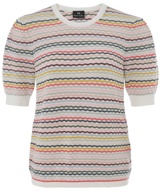 Paul Smith Wavy Stripe Short-Sleeve Top
