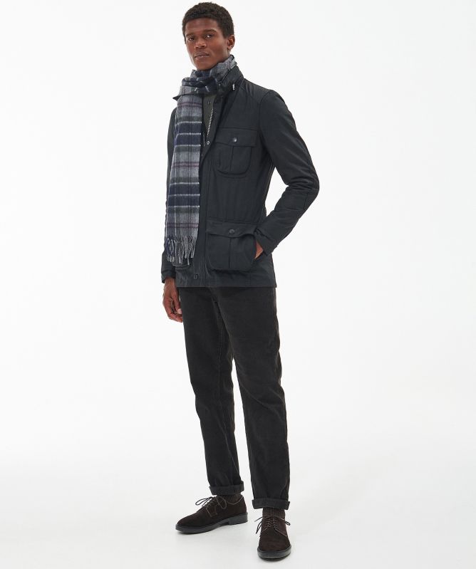 Barbour Wool Cashmere Tartan Scarf