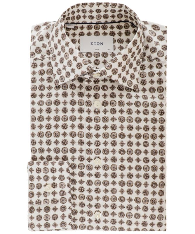 Eton Geometric Signature Twill Slim Fit Shirt