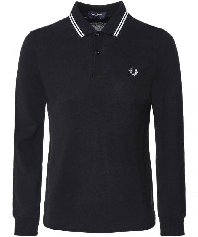 Fred Perry Long Sleeve Twin Tipped Polo Shirt M3636 102 Fred Perry Long Sleeve Twin Tipped Polo Shirt M3636 102