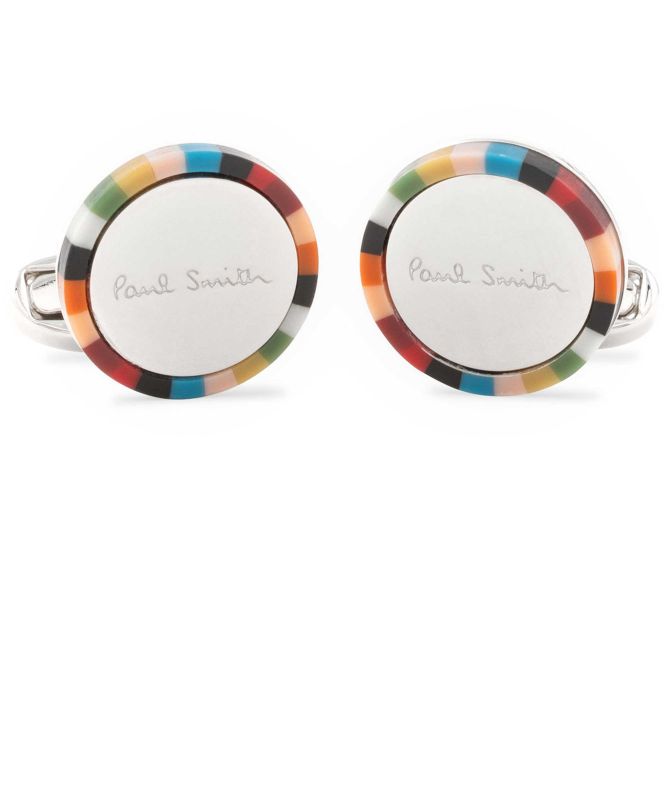 Paul Smith Circle Signature Stripe Cufflinks