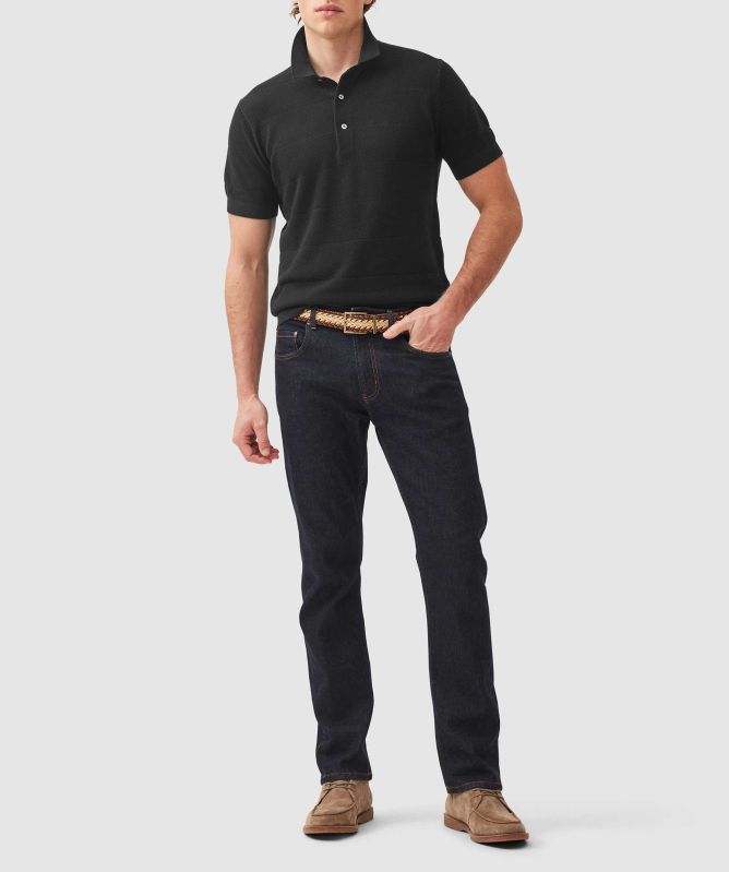 Rodd and Gunn Knitted Masons Flat Polo Shirt