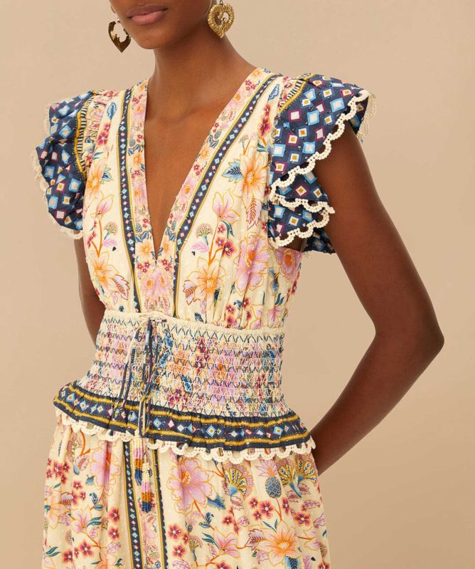 Farm Rio Superbloom Tapestry Maxi Dress