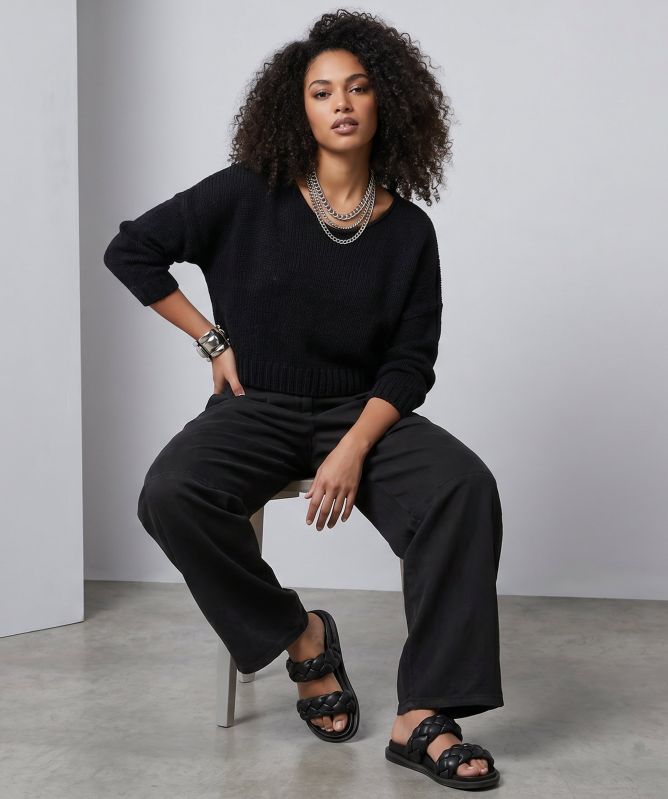 Lurdes Bergada Kombo Cropped Jumper
