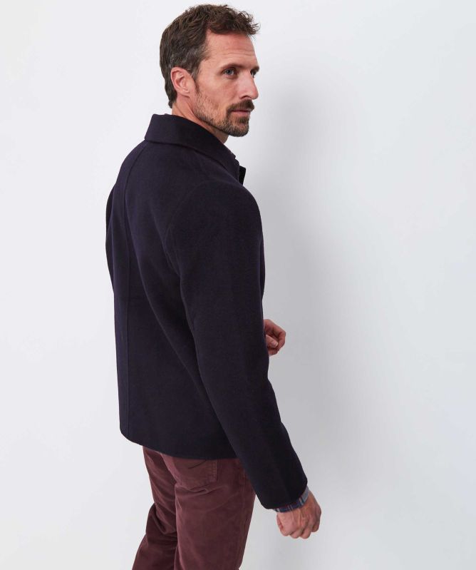 Paul Smith Navy Double-Face Wool Short Coat