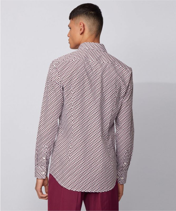 BOSS Slim Fit Geometric Print Jango Shirt