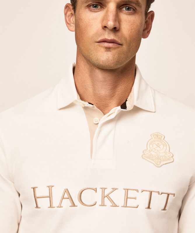 Hackett Long Sleeve Rugby Polo Shirt