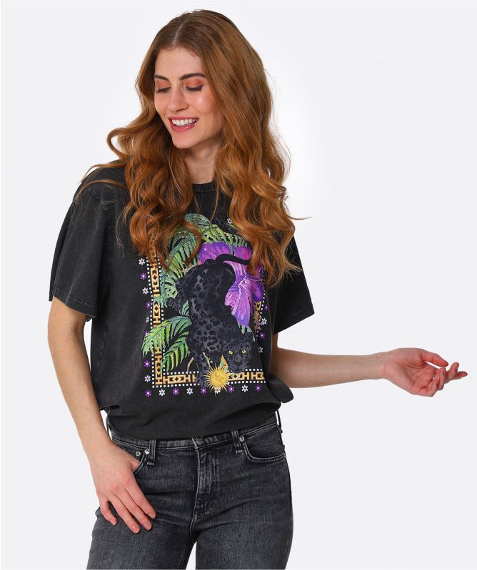 Hayley Menzies Pima Cotton Panther T-Shirt