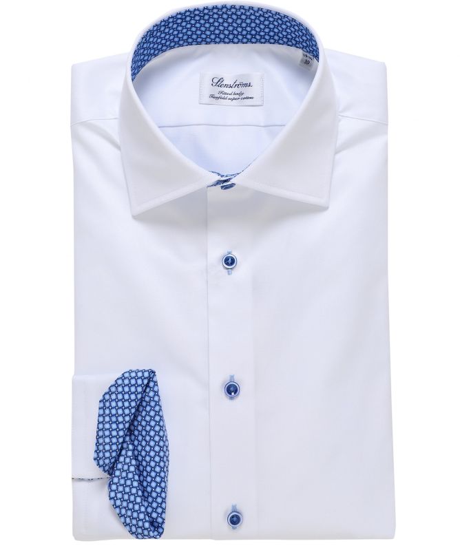 Stenstroms Fitted Body Geo Trim Shirt