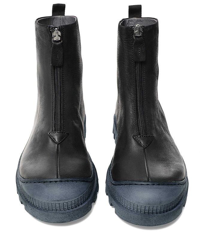 Lofina Zip Front Leather Boots