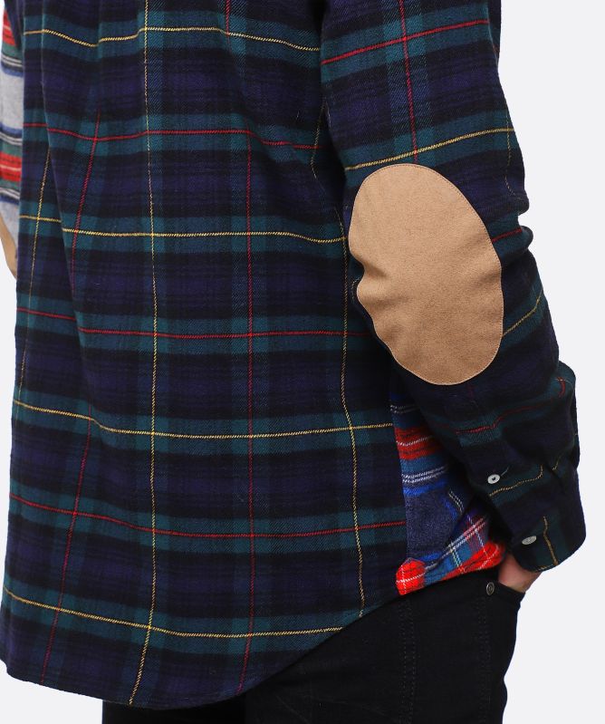 Hartford Flannel Patchwork Check Pitt Shirt