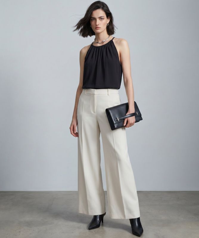 Milla Linen Wide Leg Trousers