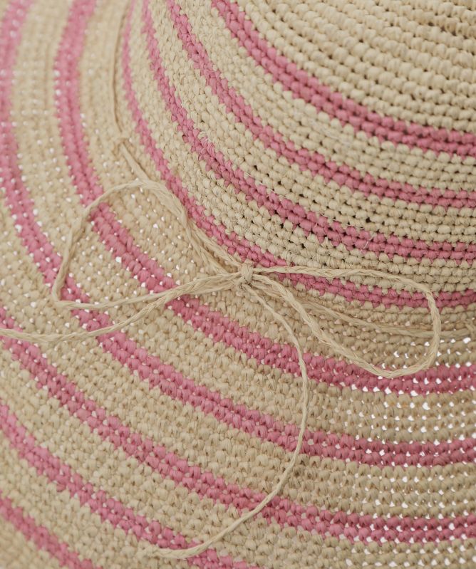 Rabarany Raffia Stripe Hat