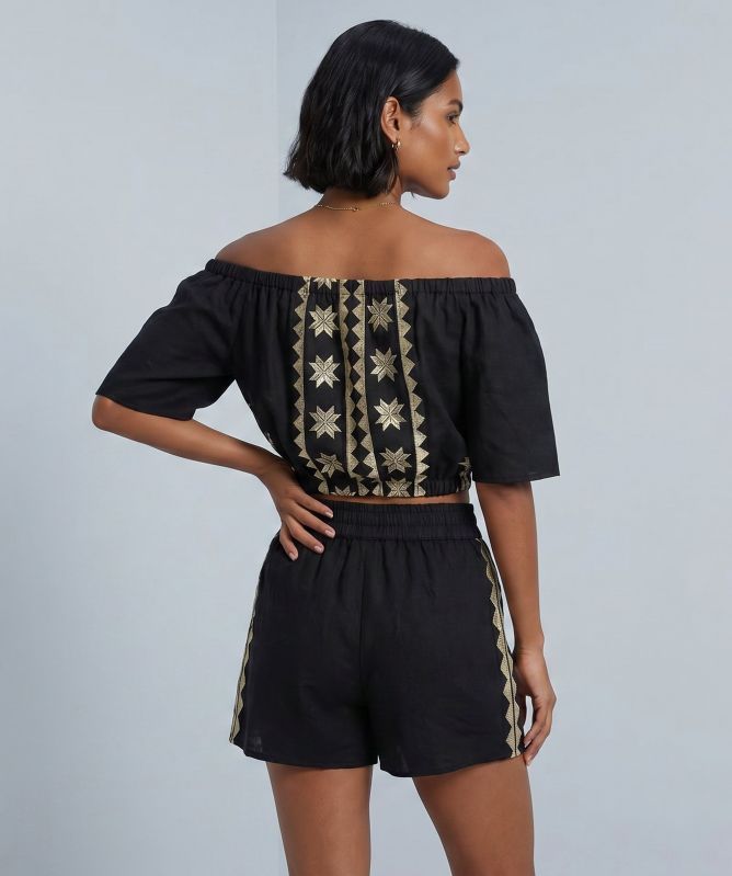 Greek Archaic Kori Feather Shorts