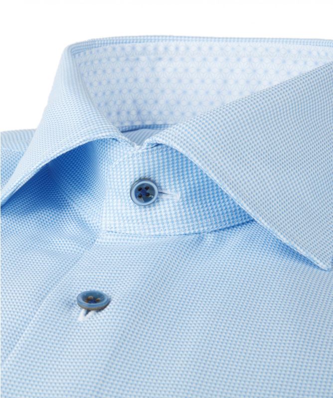 Stenstroms Fitted Body Micro Pattern Shirt