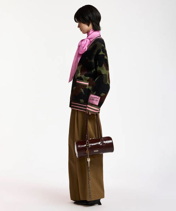 Essentiel Antwerp Kamoo Camo Jacquard Cardigan