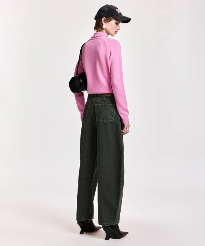 Essentiel Antwerp Kokos Barrel-Leg Cropped Jeans