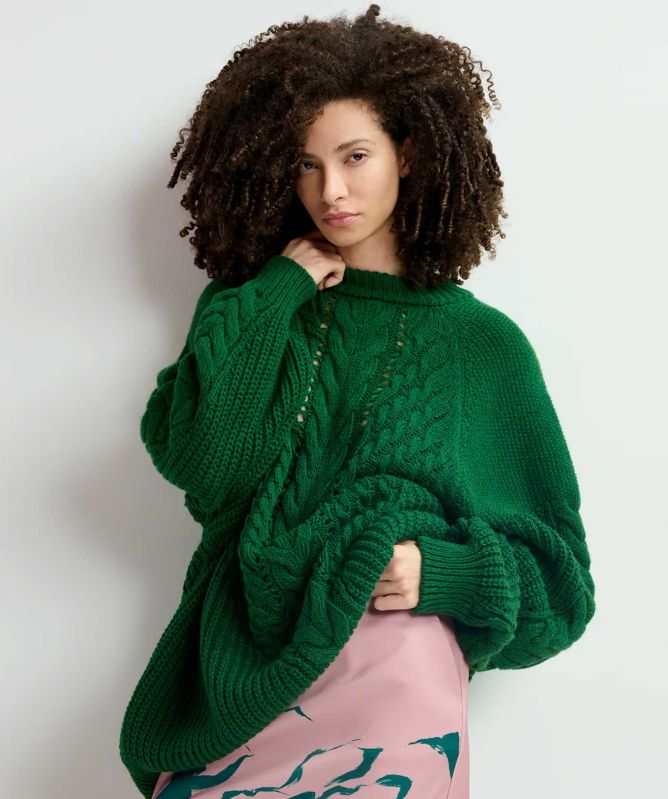 Essentiel Antwerp Oversized Cable-Knitted Jumper
