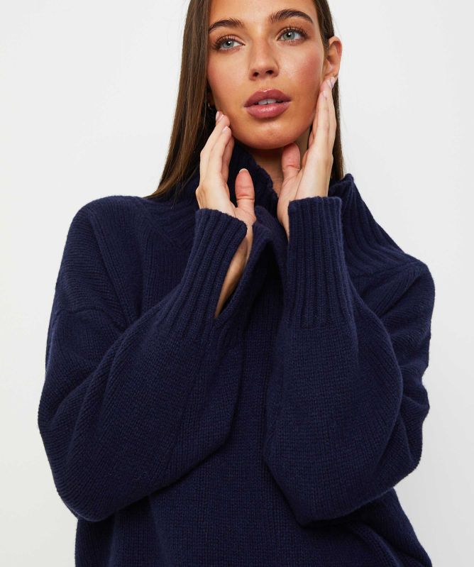 Eddy and Ivy Merino Cashmere High Neck Jumper