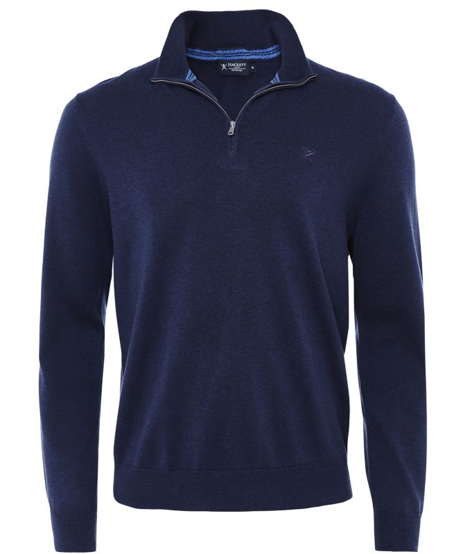 Hackett Cotton Silk Half-Zip Jumper