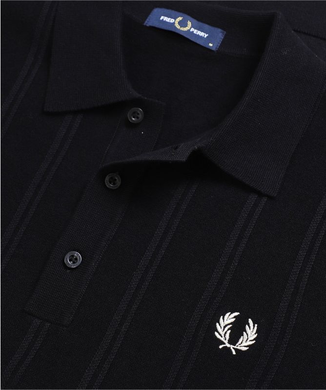 Fred Perry Textured Knit Tipped Polo Shirt