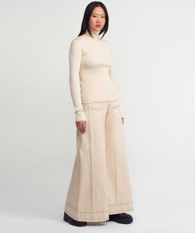 NU London Ribbed Polo Top