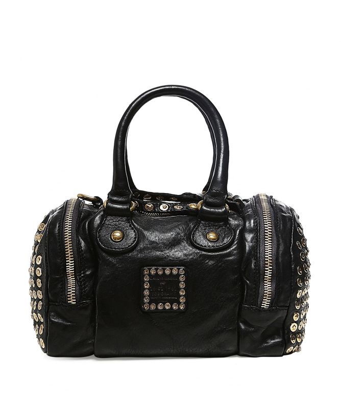 Campomaggi Studded Leather Bowling Bag
