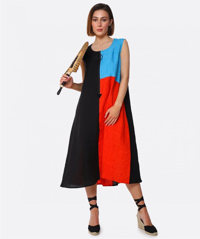 Ralston Fari Mondrien Linen Dress
