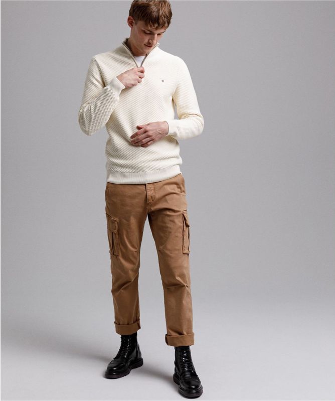 Textured Half-Zip Jumper