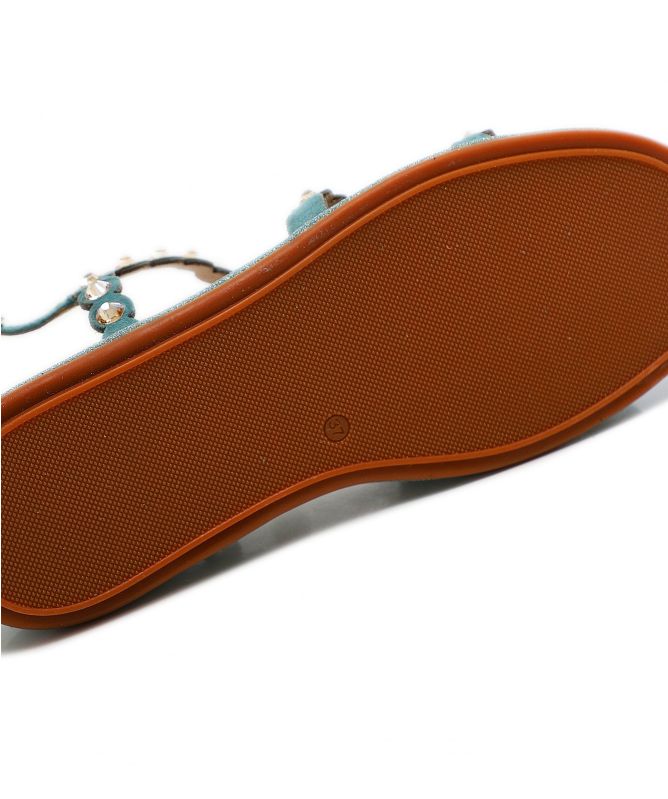 Alma en Pena Suede Rhinestone Sandals