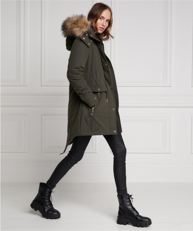 Holland Cooper Montana Faux Fur Trim Parka