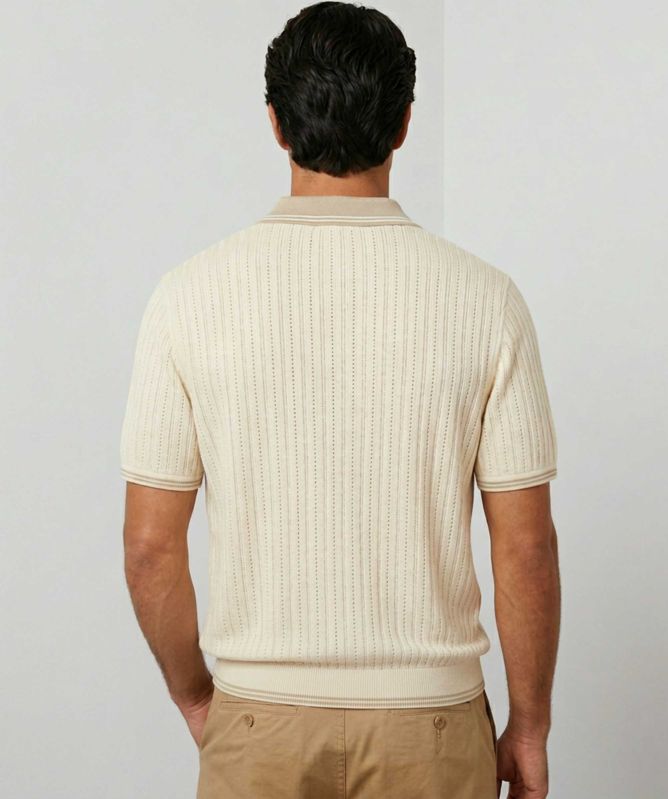Paul Smith Pointelle Knit Polo Shirt
