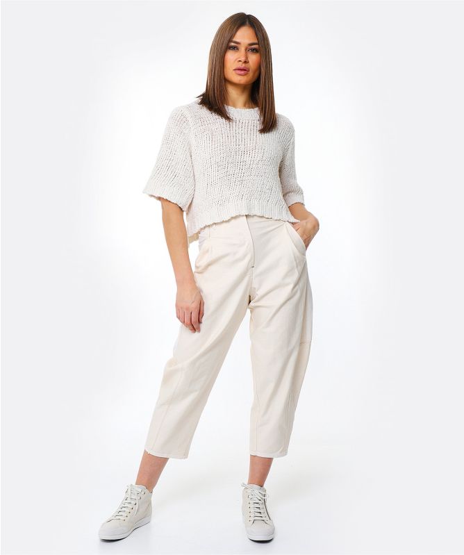 Lurdes Bergada Cropped Denim Trousers