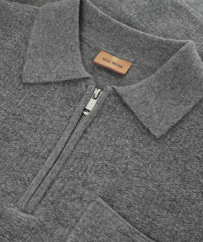 MOS MOSH MMGRyan Soft Polo Zip Knit
