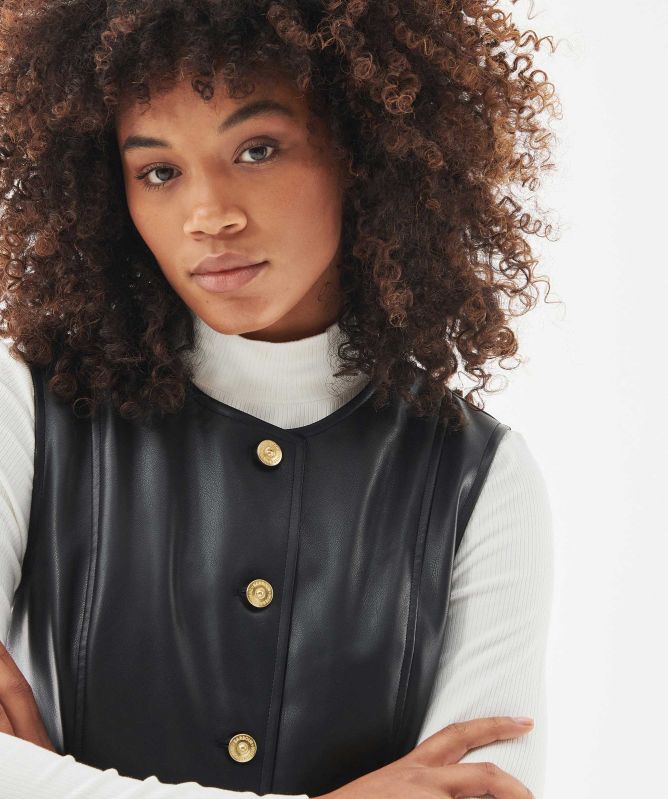 Barbour International Leather-Look Morini Dress